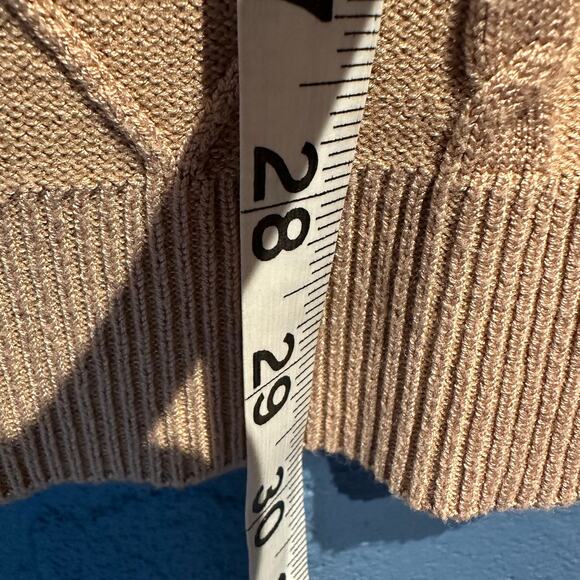 Cato Size 18/20 W Sweater Skirt Camel Knit Cable knit Knee Length Winter - Picture 7 of 7